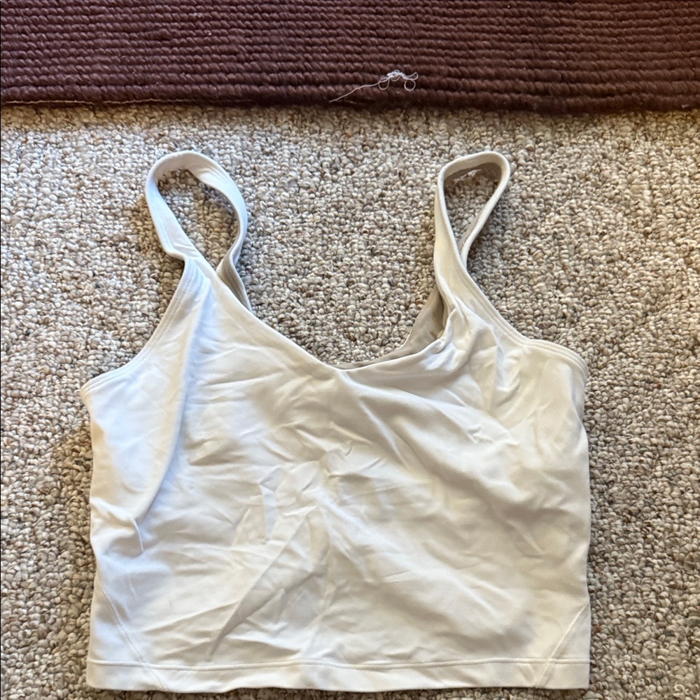 lululemon athletica Scoop Neck Crop Tank - Light Cream